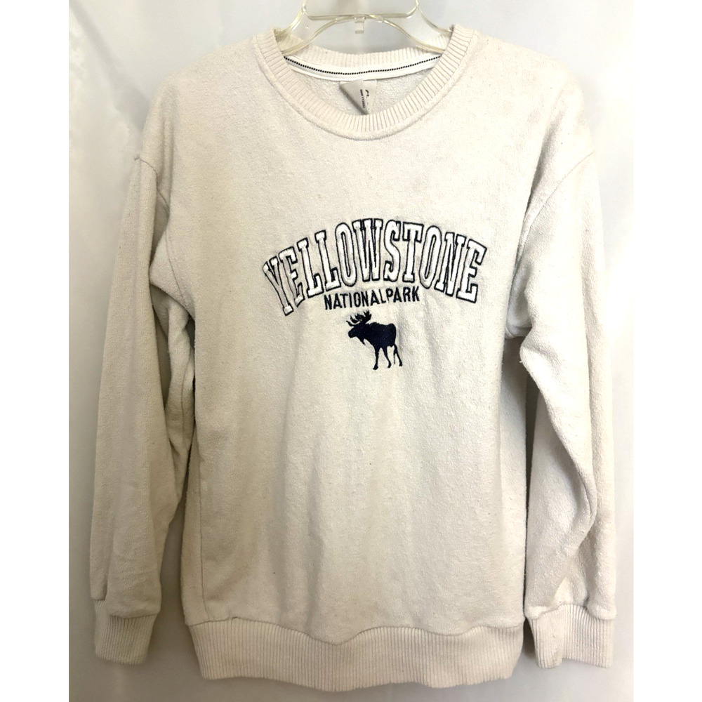 Yellowstone Montana Sweatshirt Adult Size Large White Pullover Graphic Unisex